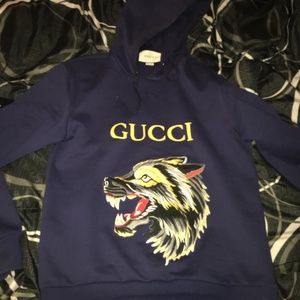 100 AUTHENTIC GUCCI WOLF HOODIE SZ M